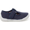 Baskets basses enfant Pisamonas Salom&eacute;s Barefoot Bande &Agrave; Scratch Semelle Blanche Bleu