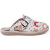 Chaussons enfant Pisamonas Sabots D apos;int&eacute;rieur Boucle Semelle Rembourr&eacute;e Beige