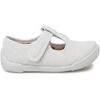 Baskets basses enfant Pisamonas Salom&eacute;s Barefoot Bande &Agrave; Scratch Semelle Blanche Blanc