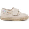 Chaussures bateau enfant Pisamonas Chaussures Bateau Toile Rustique Effet D&eacute;lav&eacute; Blanc