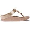 Tongs FitFlop PANTOUFLE HALO BEAD-CIRCLE TOE-POST NUDE METAL Dor&eacute;