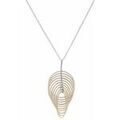 Collier Orusbijoux Collier Argent Rhodi&eacute; Dor&eacute; Diamant&eacute; Spirale Vertigo Argent&eacute; Grenoble
