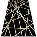 D&eacute;coration sur Grenoble : Tapis Rugsx Tapis ALLURE 1964 G&eacute;om&eacute;trique - Structurel, &eacute;l&agrave;160x220 cm Noir 160x220 cm. . Maison & D&eacute;co > Tapis.