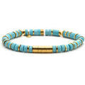 Bracelets Sixtystones Bracelet 6mm Perles Heishi Turquoise -Small-16cm