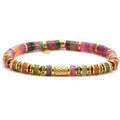 Bracelets Sixtystones Bracelet 6mm Perles Heishi Tourmaline -Medium-18cm Grenoble
