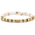 Bracelets sur Grenoble : Bracelets Sixtystones Bracelet 6mm Perles Heishi Quartz Blanc -Small-16cm
