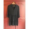 Robe courte Etam robe large noire &agrave; petit pois blancs Noir