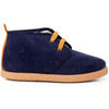 Boots enfant Pisamonas Bottines Doubl&eacute;es En Su&egrave;de De Mouton Avec Bande Arri&egrave;re Bleu