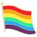 Broches Clj Charles Le Jeune Pin's Gay pride, Drapeau flottant arc en ciel Multicolore Grenoble
