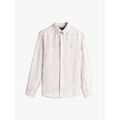 Chemise Tommy Hilfiger Chemise ray&eacute;e beige en lin Beige Grenoble