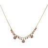 Collier Orusbijoux Collier Argent Dor&eacute; Pierre Pampille Rhodonite Rose Dor&eacute;