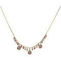Collier Orusbijoux Collier Argent Dor&eacute; Pierre Pampille Rhodonite Rose Dor&eacute; Grenoble