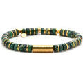 Bracelets Sixtystones Bracelet 6mm Perles Heishi Malachite -Small-16cm Grenoble