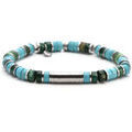 Bracelets Sixtystones Bracelet 6mm Perles Heishi Turquoise -Small-16cm Grenoble