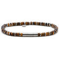 Bracelets Sixtystones Bracelet 4mm Perles Heishi ?il Tigre -Small-16cm Marron Grenoble