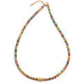 Colliers sur Grenoble : Collier Sixtystones Collier Perles Heishi Tourmaline Bali-38 cm Dor&eacute;