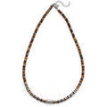 Colliers sur Grenoble : Collier Sixtystones Collier 4mm Perles Heishi ?il Tigre - Marron