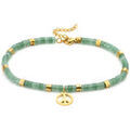 Bracelets sur Grenoble : Bracelets Sixtystones Sixty Stones - 60 - Cha&icirc;ne Cheville - Vert