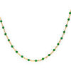 Collier Orusbijoux Collier Argent Dor&eacute; Et Pierres Naturelles Onyx Vert Long Dor&eacute;