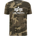 Tee-shirts sur Grenoble : T-shirt Alpha Industries Basic T-Shirt BL Camo - olive camo