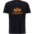 Tee-shirts sur Grenoble : T-shirt Alpha Industries Basic T-Shirt BL Neon Print - black/neon orange