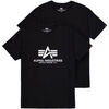 T-shirt Alpha Industries Basic T-Shirt BL 2 Pack - black
