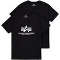 Tee-shirts sur Grenoble : T-shirt Alpha Industries Basic T-Shirt BL 2 Pack - black