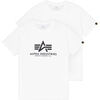 T-shirt Alpha Industries Basic T-Shirt BL 2 Pack - white