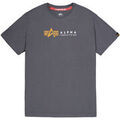 Tee-shirts sur Grenoble : T-shirt Alpha Industries Alpha Label T-Shirt - greyblack