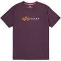 Tee-shirts sur Grenoble : T-shirt Alpha Industries Alpha Label T-Shirt - Plum
