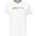 Tee-shirts sur Grenoble : T-shirt Alpha Industries Alpha Label T-Shirt PP - white