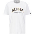 Tee-shirts sur Grenoble : T-shirt Alpha Industries College T-Shirt - white