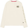 Tee-shirts sur Grenoble : T-shirt Alpha Industries Camo Sleeve Longsleeve - vintage white