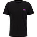 Tee-shirts sur Grenoble : T-shirt Alpha Industries Basic T-Shirt SL - black / magenta