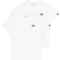 Tee-shirts sur Grenoble : T-shirt Alpha Industries Basic T-Shirt SL 2 Pack - white