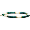 Bracelets Sixtystones Bracelet Perles Heishi 4mm Quartz Blanc -Medium-18cm Dor&eacute;