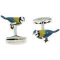Boutons de manchettes Simon Carter Boutons de manchette Oiseau Bleu et jaune Grenoble