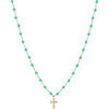 Collier Orusbijoux Collier Argent Dor&eacute; Croix En Zirconium Blanc Et Pierres Dor&eacute;