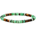 Bracelets Sixtystones Bracelet Perles Heishi 4mm Turquoise -Small-16cm Dor&eacute; Grenoble