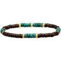 Bracelets Sixtystones Bracelet Perles Heishi 4mm Coconut -Large-20cm Dor&eacute; Grenoble