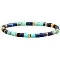 Bracelets Sixtystones Bracelet Perles Heishi 4mm Lapis Lazuli -Small-16cm Dor&eacute; Grenoble