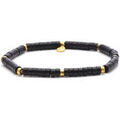 Bracelets Sixtystones Bracelet Perles eishi 4mm Dor&eacute; Perles -Medium-18cm Dor&eacute; Grenoble