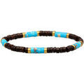 Bracelets Sixtystones Bracelet Perles Heishi 4mm Coconut -Large-20cm Dor&eacute;
