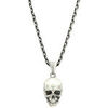 Collier Orusbijoux Collier Argent T&ecirc;te De Mort Pure Argent&eacute;