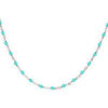 Collier Orusbijoux Collier Argent Rhodi&eacute; Et Pierres Naturelles Amazonite Argent&eacute;