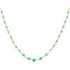 Collier Orusbijoux Collier Argent Dor&eacute; Cascade Pierre Onyx Vert Dor&eacute;