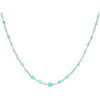 Collier Orusbijoux Collier Argent Rhodi&eacute; Cascade Pierre Amazonite Argent&eacute;
