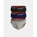 Lingerie homme sur Grenoble : Cale&ccedil;ons Guess U97G00 KCD31 BRIAN HERO BRIEF 3 PACK Multicolore