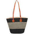 Cabas La Modeuse Sacs de plage pour femme - Noir / Beige -