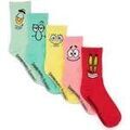 Chaussettes sur Grenoble : Chaussettes Spongebob Squarepants Mutli-Character Chaussettes mollet Lot de 5